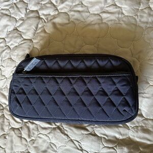 Vera Bradley Quilted Black Cosmetic Case EUC